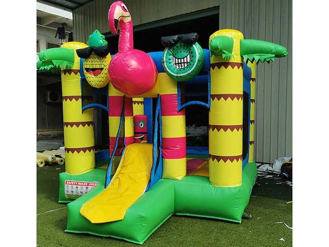 Springkasteel flamingo mini - afbeelding 1 van  1