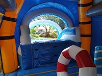 Springkasteel “haai" met afneembaar zwembad/ballenbad - afbeelding 3 van  5