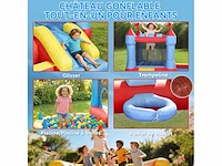 Springkasteel met blazer, opblaasbare speeltuin met glijbanen, trampoline, ballenbad, meerkleurige speeltuin - afbeelding 4 van  5