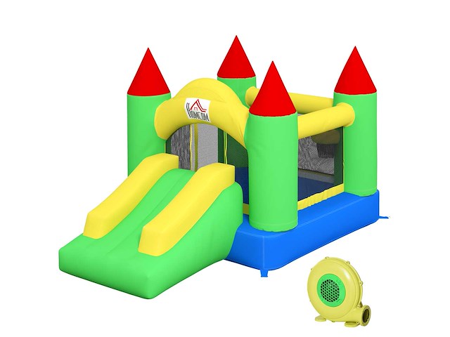 Springkasteel met glijbaan en vangnet, tot 100 kg - afbeelding 3 van  8