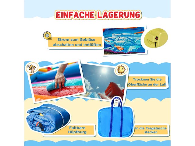 Springkasteel met glijbaan en vangnet, tot 100 kg - afbeelding 5 van  8