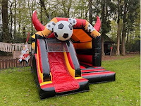 Springkasteel red devil - overdekt met glijbaan - afbeelding 3 van  4