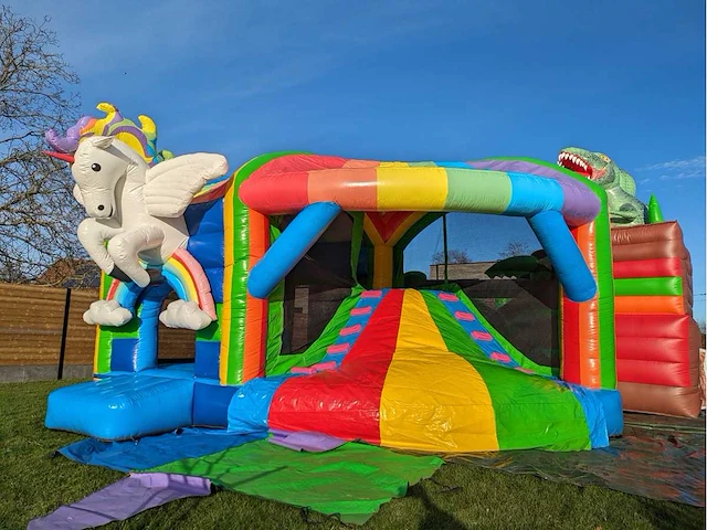 Springkasteel “unicorn" - afbeelding 1 van  1