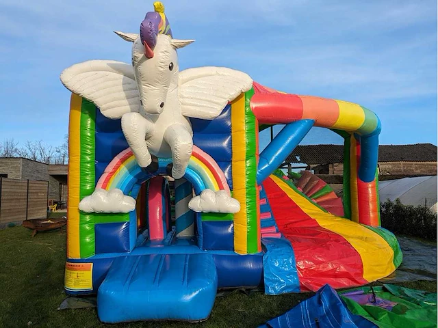 Springkasteel “unicorn" - afbeelding 1 van  6
