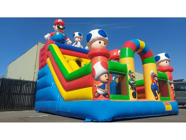 Springkasteel/dubbel slide - afbeelding 1 van  6