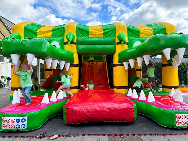 Springkussen multiplay xxl crocodile bouncy castle - afbeelding 1 van  6