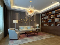 Sputnik gouden kroonluchter - afbeelding 4 van  4