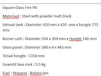 Square glass fire pit - afbeelding 2 van  2