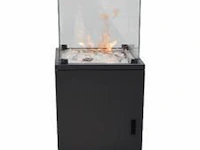 Square glass fire pit