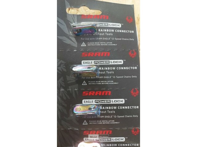 Sram eagle powerlock t-type kettingschakel set, 4 stuks, 12-speed rainbow - afbeelding 1 van  2