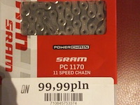 Sram ketting pc-1130 solidpin 11-speed 114 schakels met powerlock - afbeelding 1 van  1