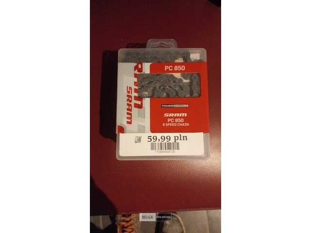 Sram ketting pc 850 114 schakels 6/7/8-speed zilver, versterkte chroompennen - afbeelding 1 van  1