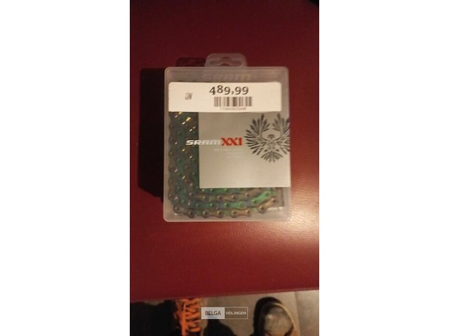 Sram ketting pc xx1 eagle 12-speed 126 schakels met powerlock, rainbow - afbeelding 1 van  1