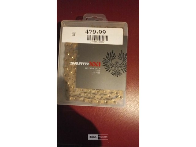 Sram ketting pc xx1 hollowpin 12-speed 126 schakels met powerlock goud - afbeelding 1 van  1