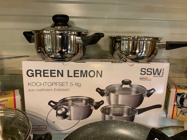 Ssw -delig kookpottenset,pan met deksel en keukenhulpjes - afbeelding 2 van  5