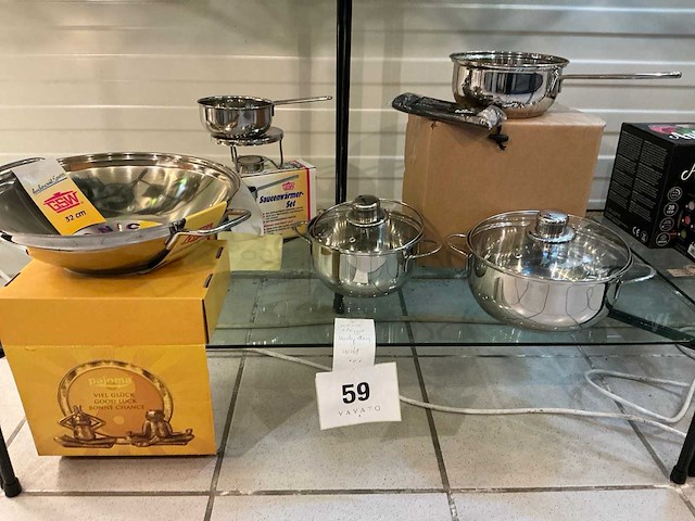 Ssw 5-delig kookpottenset en wok en toebehoren - afbeelding 1 van  4