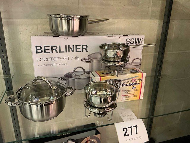 Ssw berliner 7-delig kookpottenset + saucewarmer - afbeelding 1 van  3