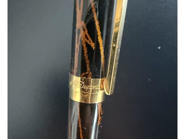 S.t. dupont "classique" rollerball pen – chinese lak / laque de chine & verguld - afbeelding 5 van  6