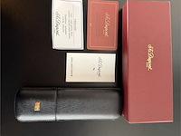 S.t. dupont "fregate" zwart lederen sigaren- / sigarettenetui voor 2 stuks - afbeelding 4 van  6