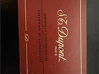 S.t. dupont "fregate" zwart lederen sigaren- / sigarettenetui voor 2 stuks - afbeelding 5 van  6