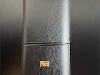 S.t. dupont "fregate" zwart lederen sigarenetui voor 3 stuks - afbeelding 4 van  4