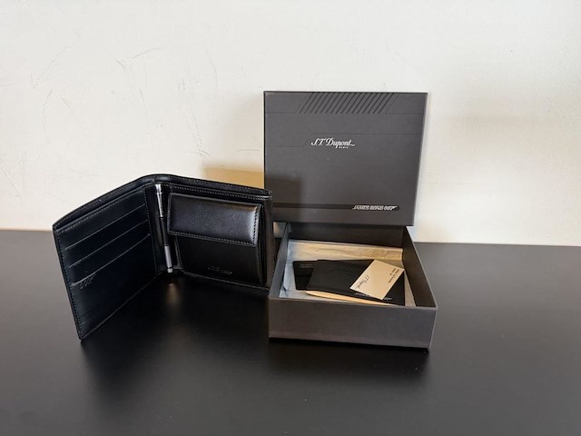 S.t. dupont "james bond 007" limited edition portemonnee met mini pen - afbeelding 7 van  8