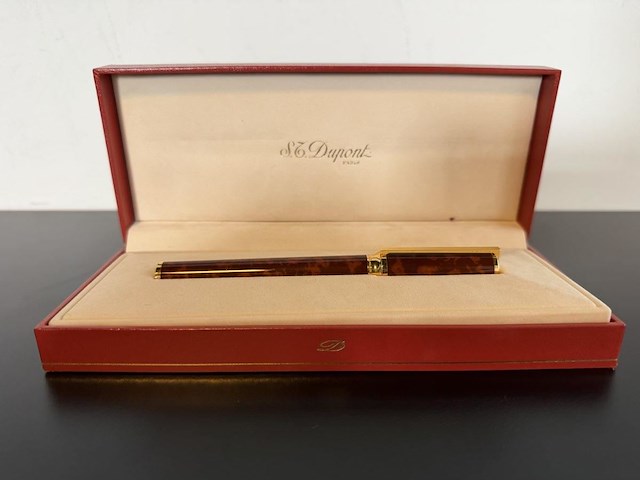 S.t. dupont "montparnasse" vulpen – chinese lak / laque de chine & 18k (750) goud - afbeelding 3 van  10