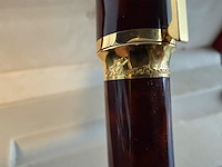 S.t. dupont "montparnasse" vulpen – chinese lak / laque de chine & 18k (750) goud - afbeelding 4 van  10