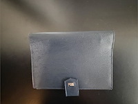 S.t. dupont paris donkerblauwe leren agenda / ringband organizer - afbeelding 2 van  4