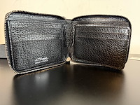 S.t. dupont paris zwart buffellederen portemonnee rondom met rits (zip-around wallet) - afbeelding 5 van  8