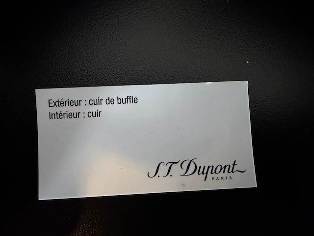 S.t. dupont paris zwart buffellederen portemonnee rondom met rits (zip-around wallet) - afbeelding 7 van  8