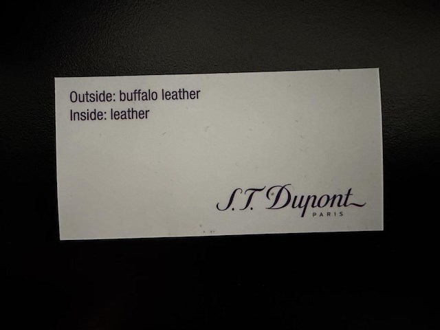 S.t. dupont paris zwart buffellederen portemonnee rondom met rits (zip-around wallet) - afbeelding 8 van  8
