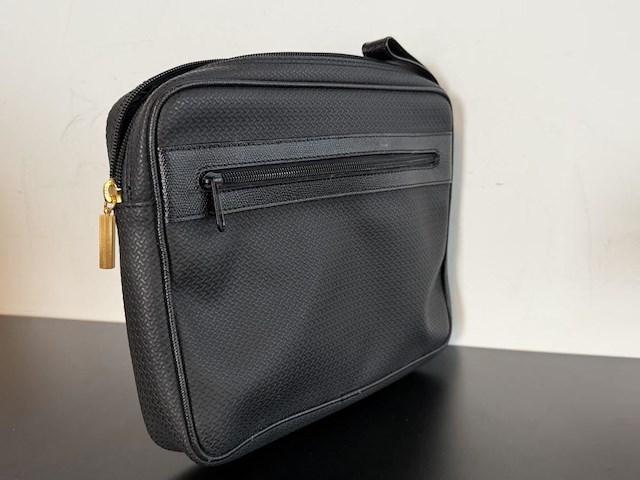 S.t. dupont paris zwarte leren toilettas / toileticase met vergulde details - afbeelding 2 van  6