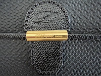 S.t. dupont paris zwarte leren toilettas / toileticase met vergulde details - afbeelding 4 van  6