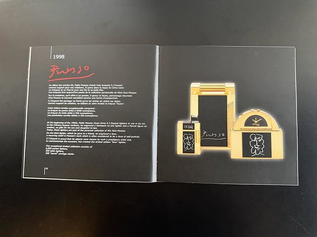 S.t. dupont "picasso" limited edition tafelklok / reisklok - afbeelding 3 van  11
