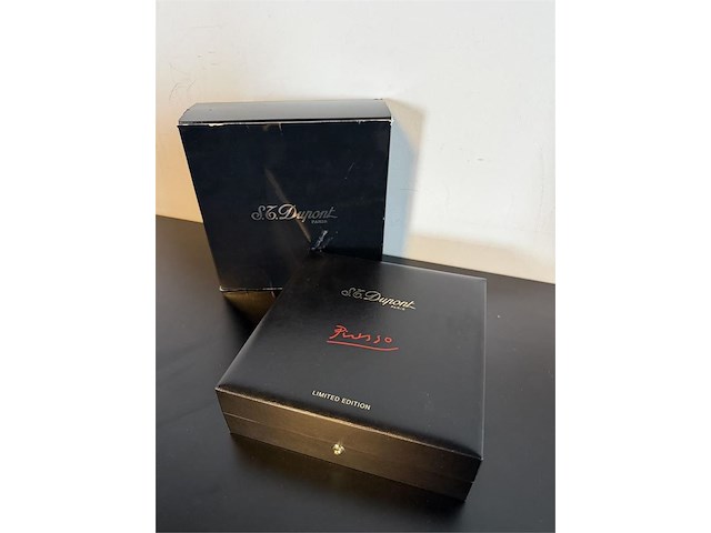 S.t. dupont "picasso" limited edition tafelklok / reisklok - afbeelding 4 van  11