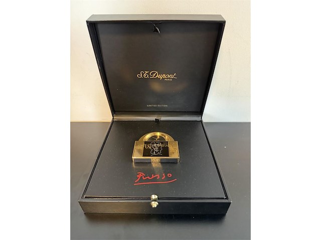 S.t. dupont "picasso" limited edition tafelklok / reisklok - afbeelding 5 van  11
