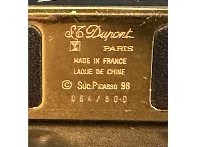 S.t. dupont "picasso" limited edition tafelklok / reisklok - afbeelding 8 van  11