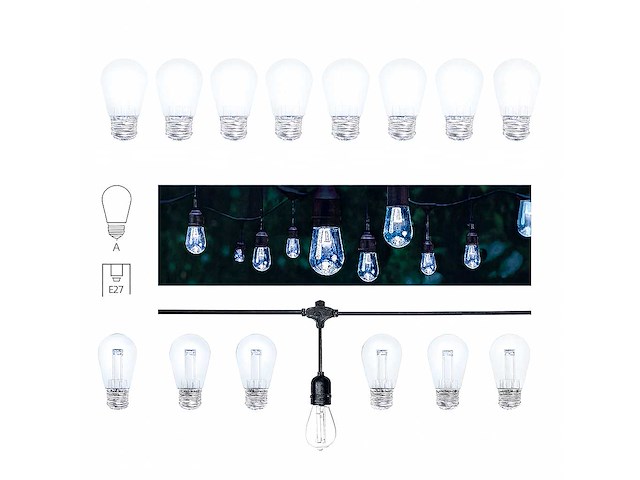 St45 filament shockproof led bulbs wit 6000k (x100) - afbeelding 2 van  4