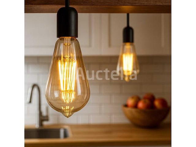 St64 amber filament lamp - 6w - e27 - dimbaar - ip20 (x80) - afbeelding 3 van  4