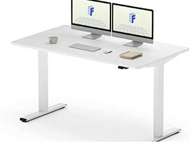 Sta-bureau 100x60x(73-123) cm, in hoogte verstelbaar elektrisch bureau - afbeelding 1 van  3