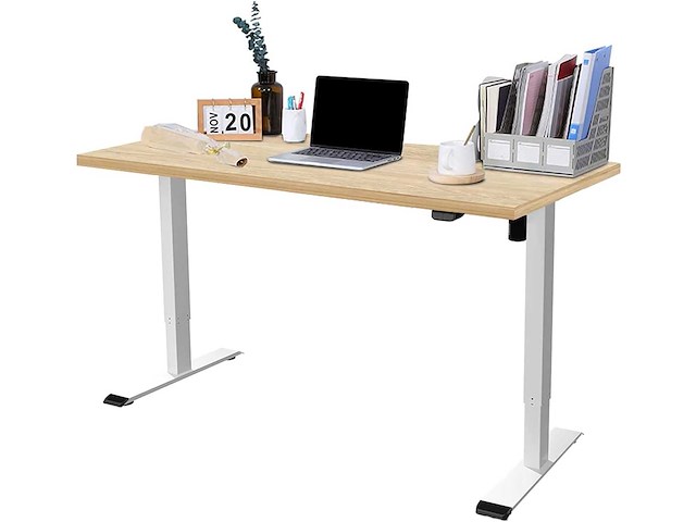 Sta-bureau 100x60x(73-123) cm, in hoogte verstelbaar elektrisch bureau - afbeelding 3 van  5