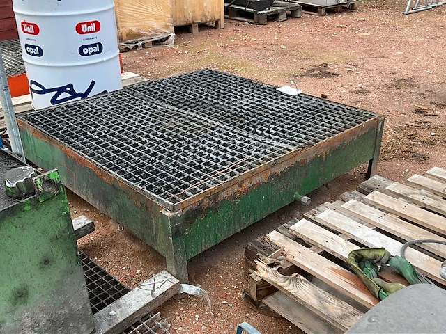 Staal olie opvang / lekbak - afbeelding 1 van  5