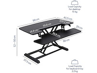 Staande bureauomzetter met toetsenbord, gasveer - afbeelding 4 van  8