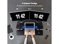 Staande bureauomzetter met toetsenbord, gasveer - afbeelding 5 van  8