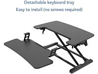 Staande bureauomzetter met toetsenbord, gasveer - afbeelding 6 van  8