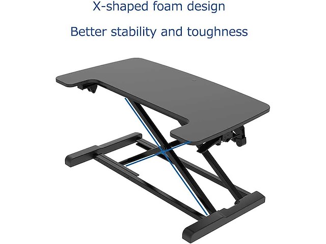 Staande bureauomzetter met toetsenbord, gasveer - afbeelding 7 van  8