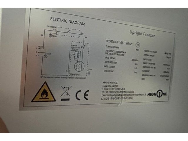 Staande diepvries highome - afbeelding 5 van  9