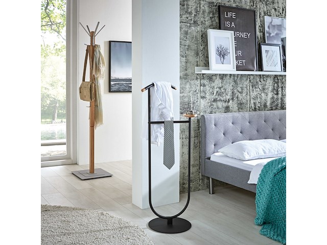 Staande kapstok | 40 x 184 cm | wit - afbeelding 2 van  2
