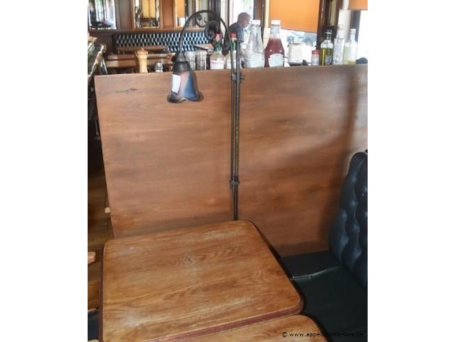Staande lamp, met decoratieve glazen kap, werking niet gekend - afbeelding 1 van  2
